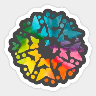 Rainbow Butterflies Sticker